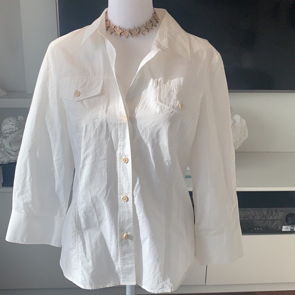 Theory white button down - Picture 3 of 7